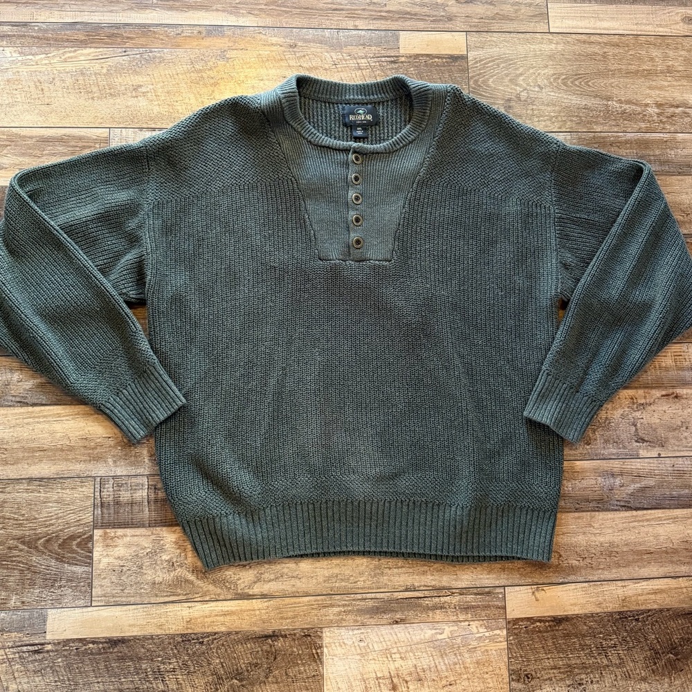 RedHead Men's Olive Crewneck Sweater 3XL